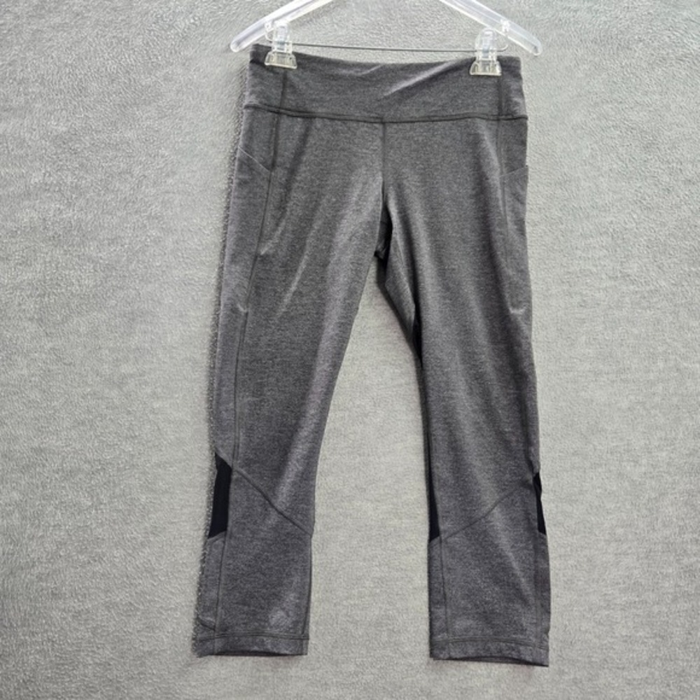 Lululemon Women Activewear Pants 8 Gray Pace Rival Crop High Rise 22 in Inseam